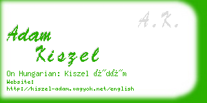 adam kiszel business card